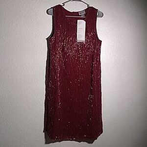 FINAL MARKDOWN Women's Raiment Fashions Beaded Cocktail dress med